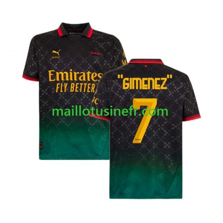 Maillot de Foot AC Milan Santiago Gimenez 7 Quatrième 2024-25 Maillot de Foot AC Milan Santiago Gimenez 7 Quatrième 2024-25